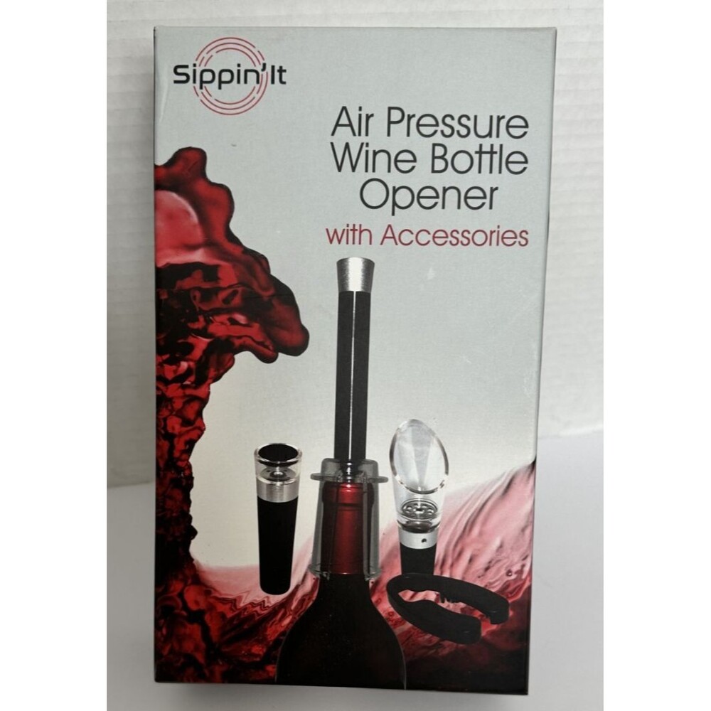 Sippin’It® 4 Piece Wine Opener Set- New